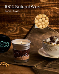 M&SENSE Espresso Candle uses soy-palm wax for a clean burn and steady aroma.