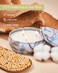 Close-up of soy wax in M&SENSE Gardenia candle