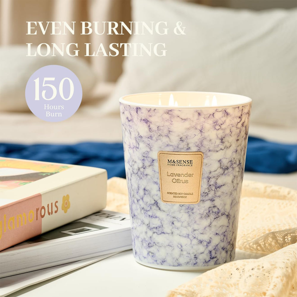 M&SENSE lavender-citrus scent helps create calm during meditation.
