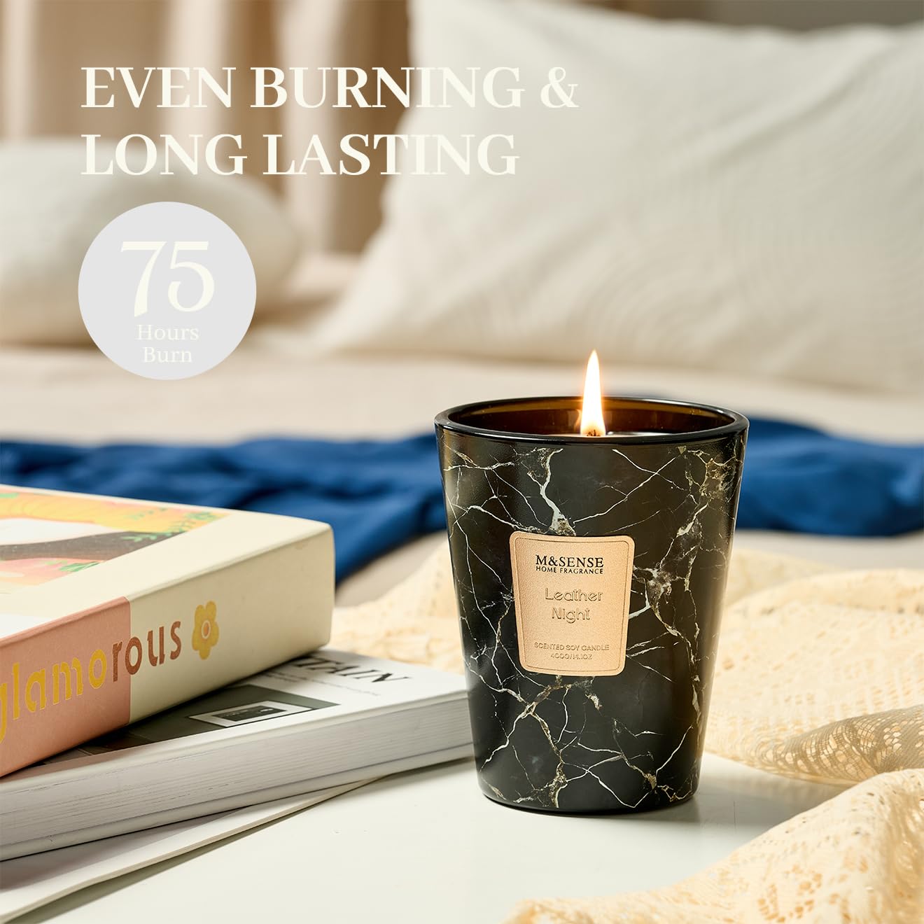 M&SENSE elegant packaging signals gift-ready candle for special occasions