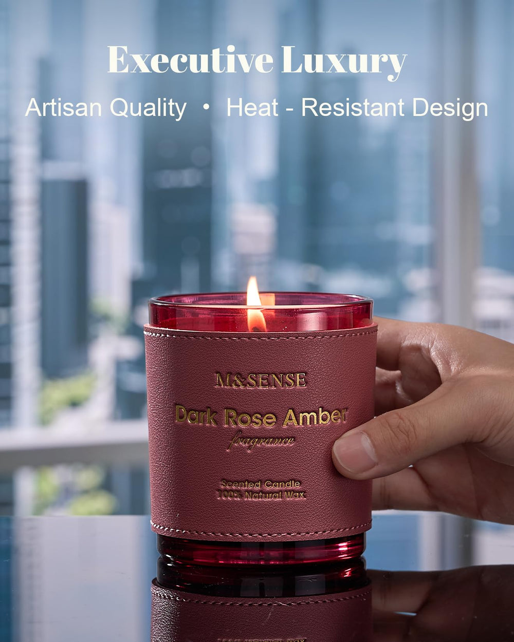 M&SENSE reusable glass jar complements sustainable home decor.