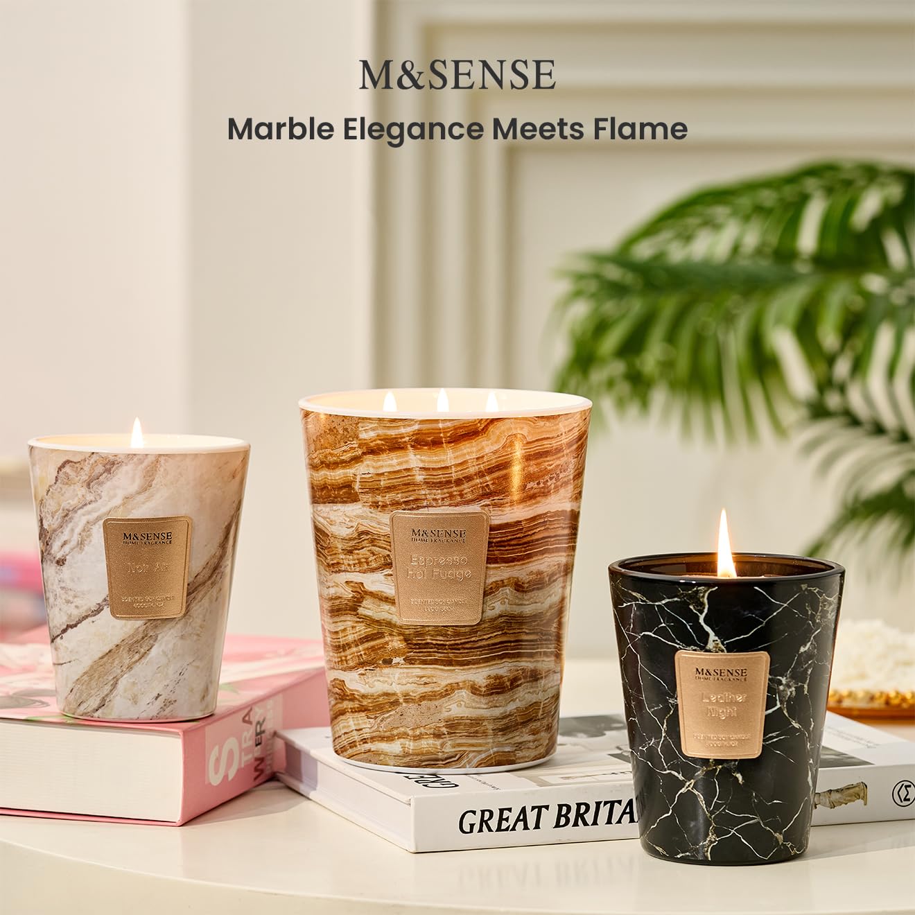 M&SENSE reusable jar after burning, suitable as decor or organizer.