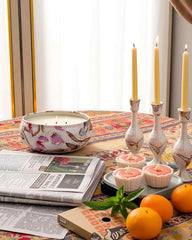 M&SENSE 3-wick candle in action with bright burn and stronger scent throw.