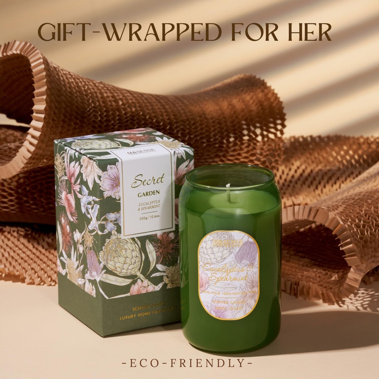 M&SENSE eucalyptus mint candle makes a thoughtful gift for Valentine’s or Mother’s Day