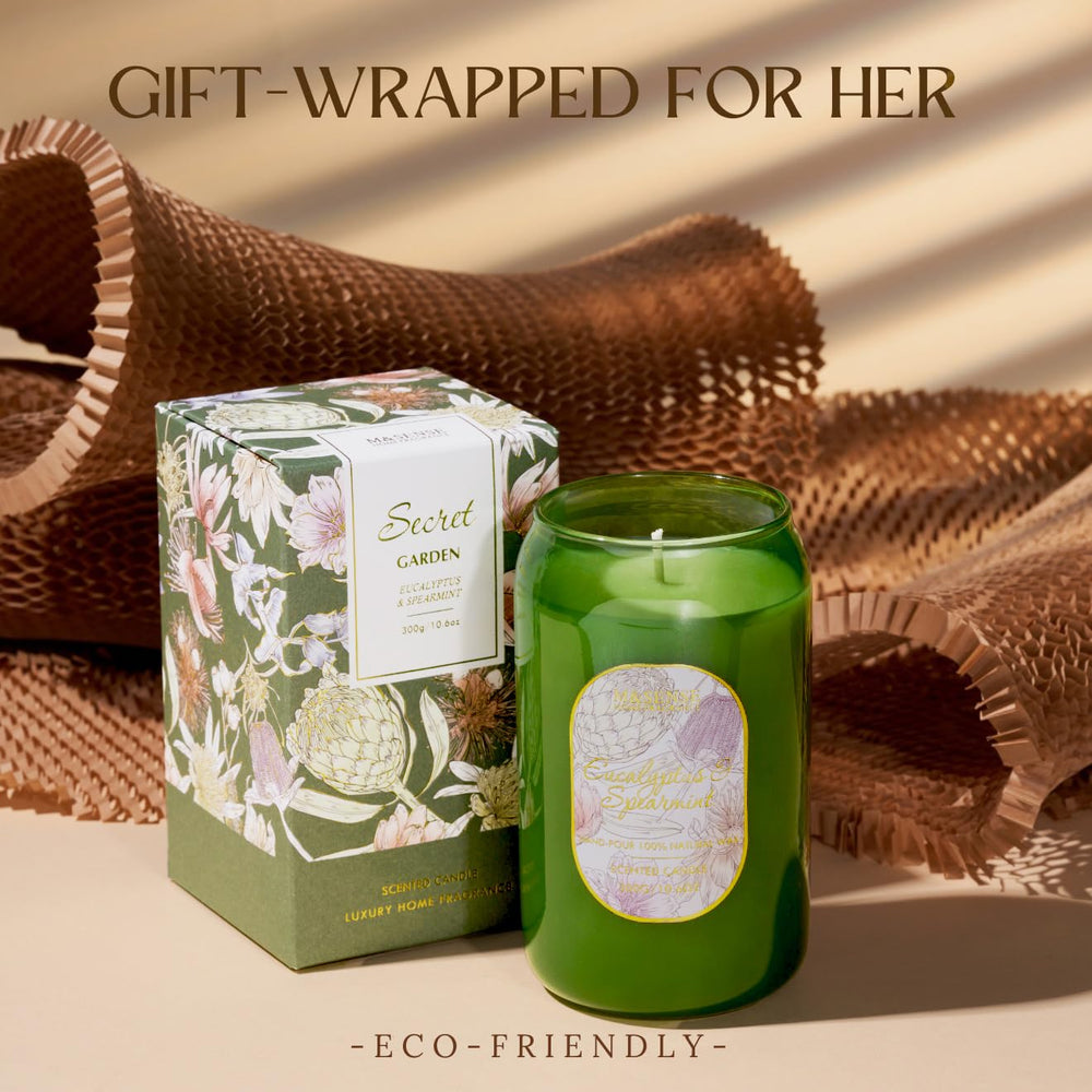 Reusable glass jar with M&SENSE candle doubles as décor