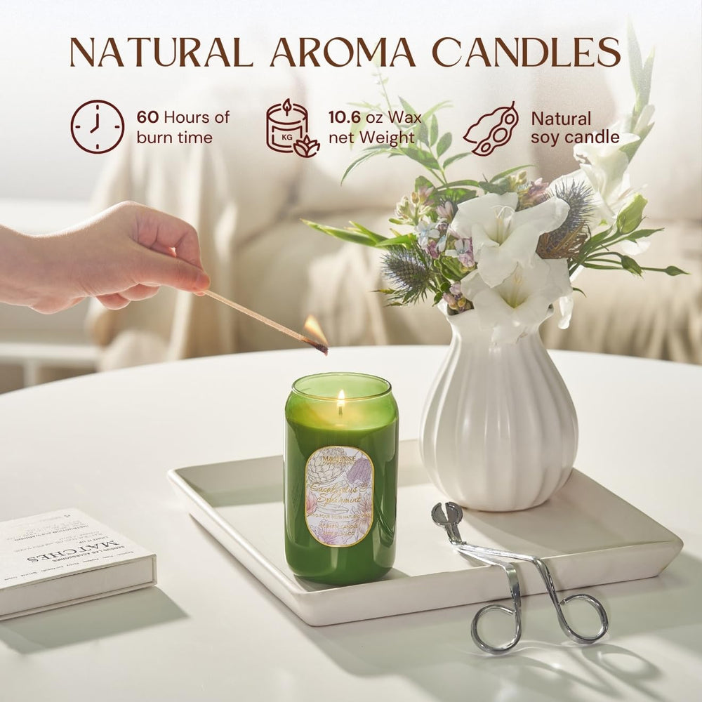 M&SENSE candle melt pool shown for even, smokeless burn