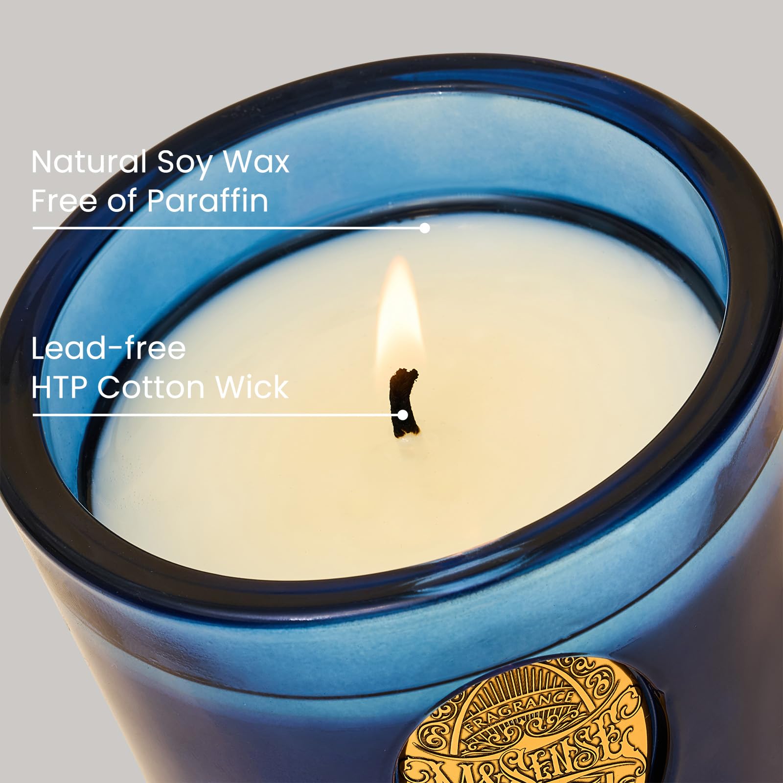 Msense Summer Night Blue candle gift packaging ready for gifting.