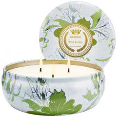 M&SENSE Wild Orchid 3-wick candle in a tin for bold fragrance.