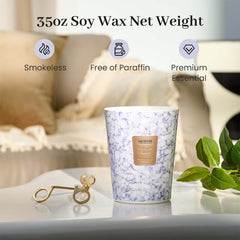 M&SENSE XL 35oz jar candle elevates rooms with a strong fragrance.