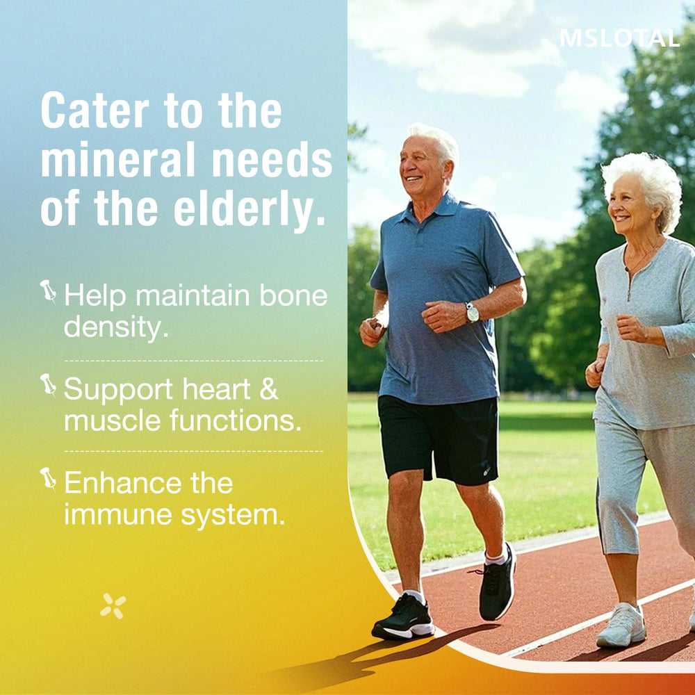 Chewable MSLOTAL gummies suitable for kids, adults, and seniors