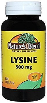 MSNOR AYOJOY Nature's Blend Lysine 500mg bottle with 200 tablets for daily supplementation