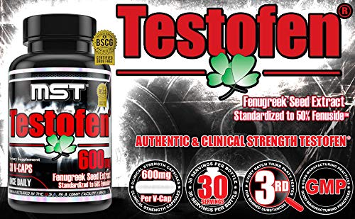 MST Testofen dosage info visible on label for proper serving.