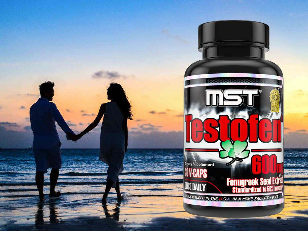 MST Testofen store display on a clean shelf.