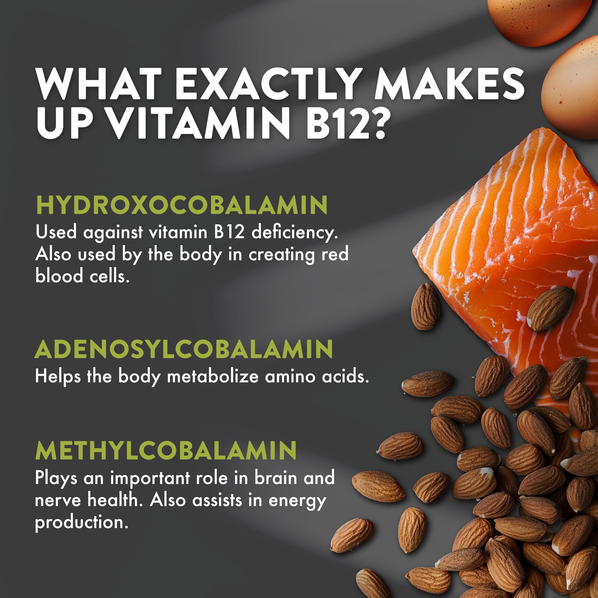 Non-GMO vegan label on Mt. Angel Triple B-12 Dots package.