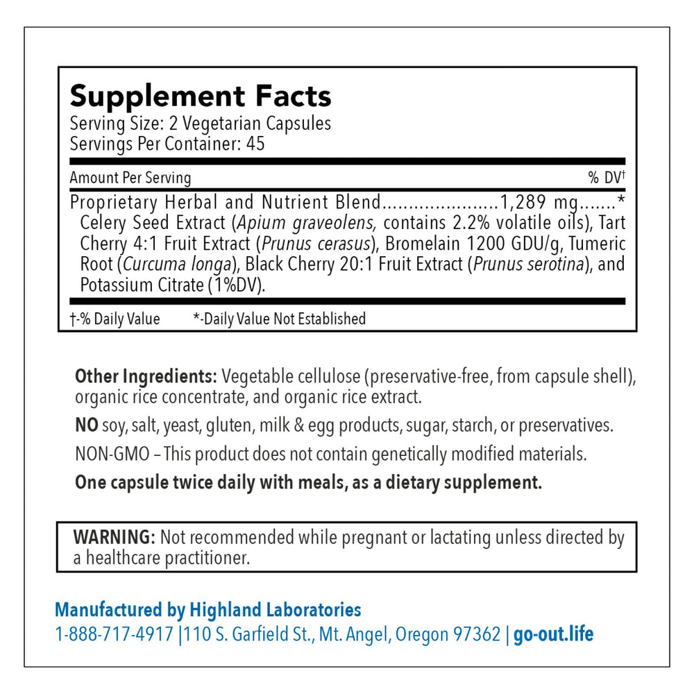 Gluten-free label on Mt. Angel Go Out Daily Maintenance bottle.