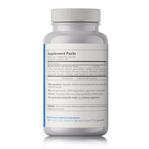 Mt. Angel Go Out tart cherry extract capsules.