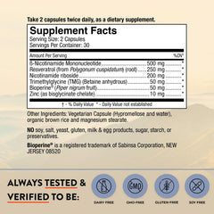 Mt. Angel Vitamins NMN NR capsules close-up showing capsule quality