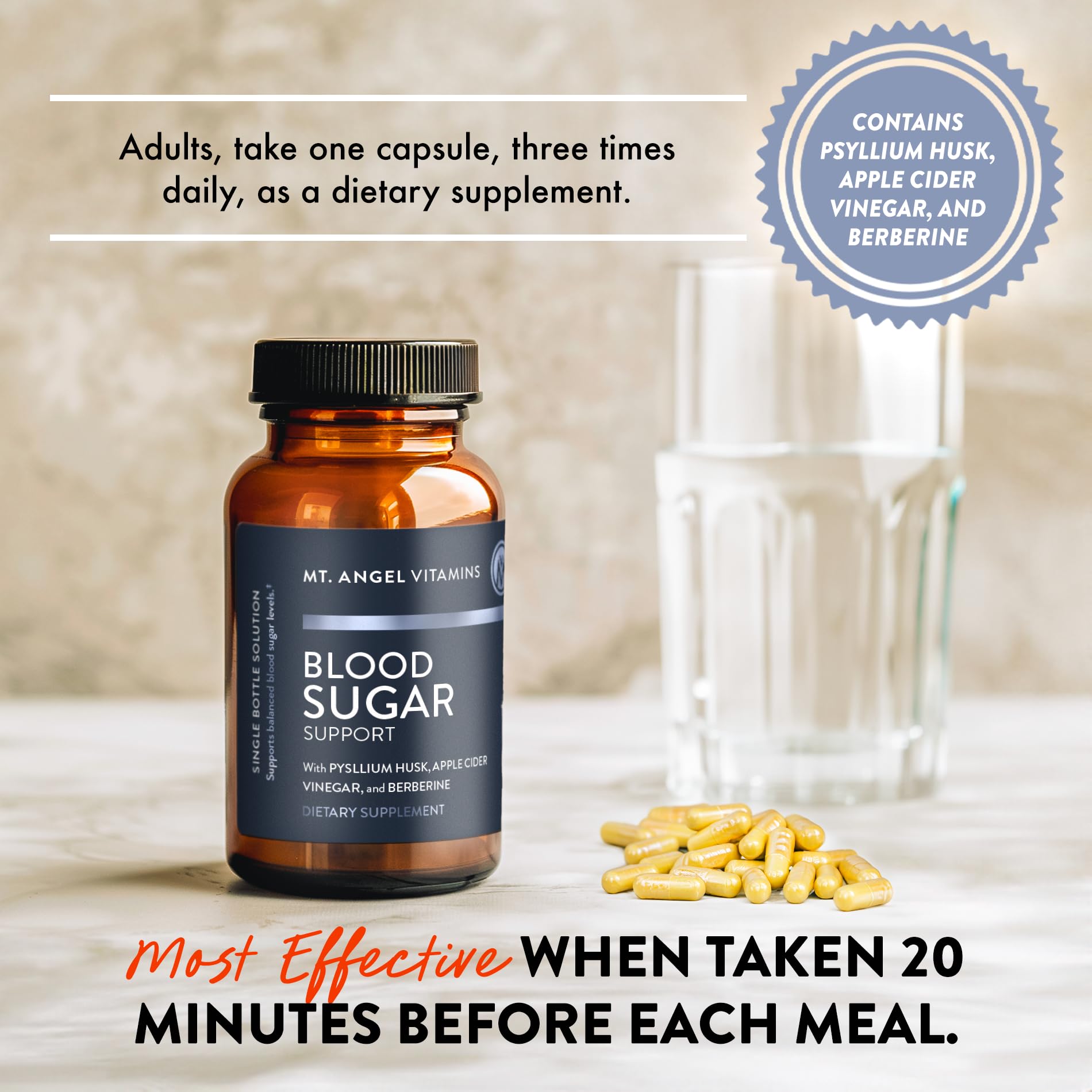 Mt. Angel Vitamins vegan gluten-free label confirms allergen-friendly formula