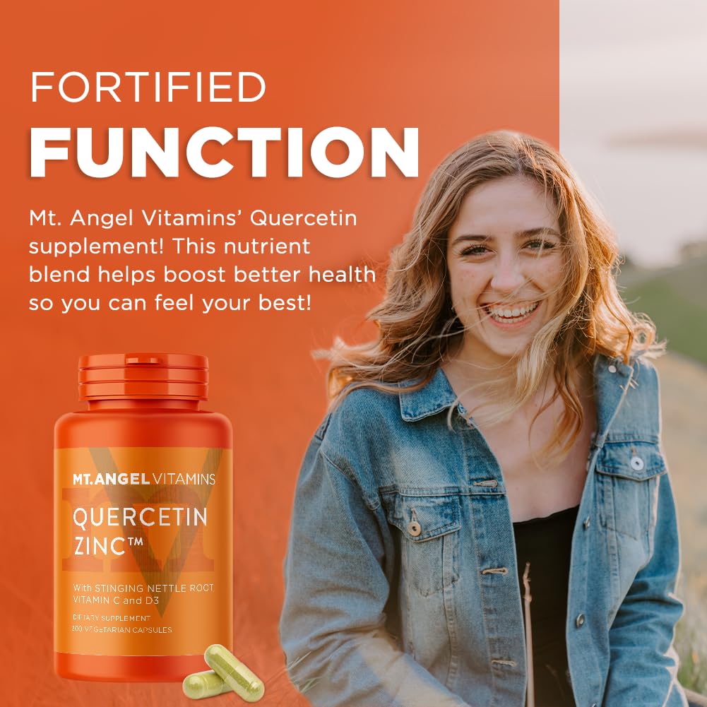 Mt. Angel Zinc Quercetin Bromelain ingredients panel for transparency
