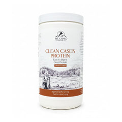 Mt. Capra Clean Casein bottle front for slow-digesting protein
