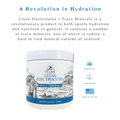 Mt Capra Clean Electrolytes ingredients panel highlights natural minerals from grass-fed goat milk