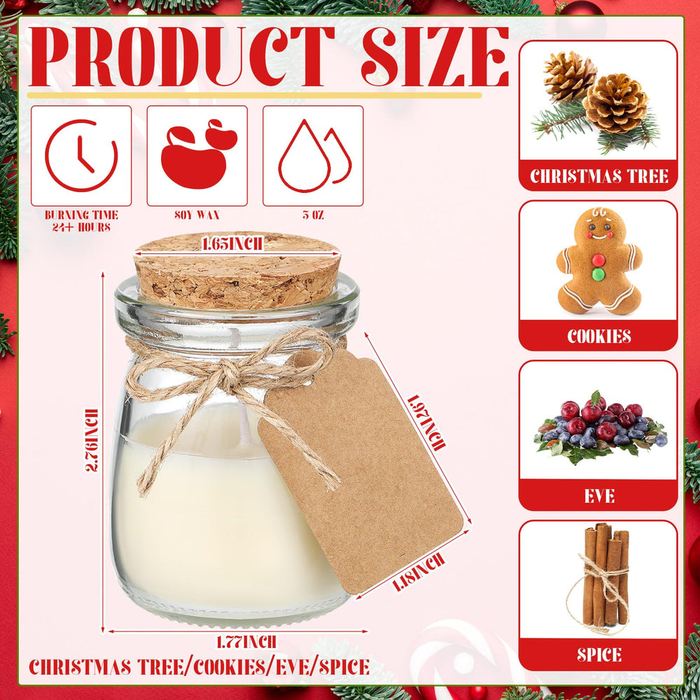 MTLEE candles feature six per scent for consistent holiday notes.