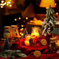 MTLEE Christmas jar candles with soy wax for a clean, smokeless burn.