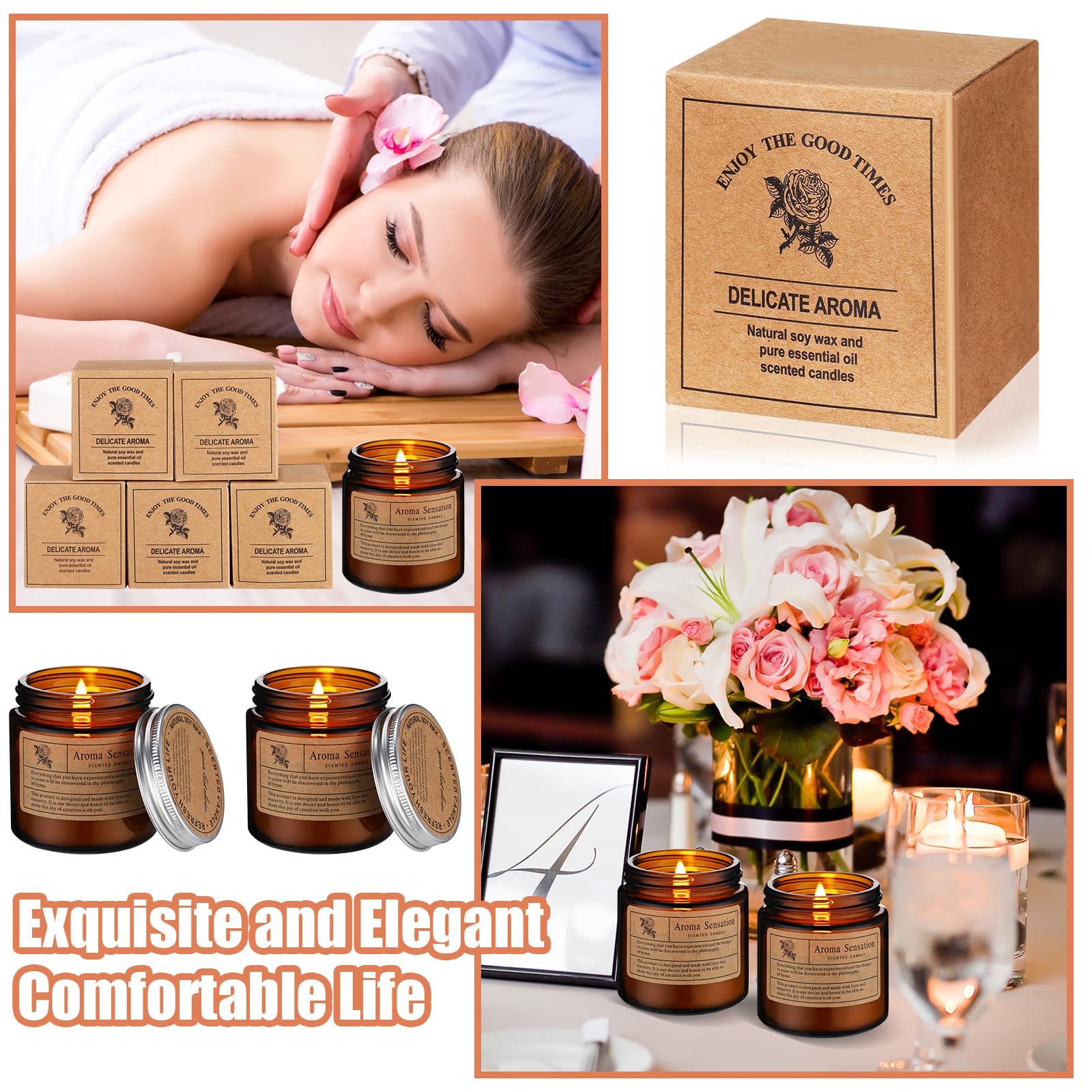 MTLEE rose sandalwood candle delivers elegant fragrance for evening routines.