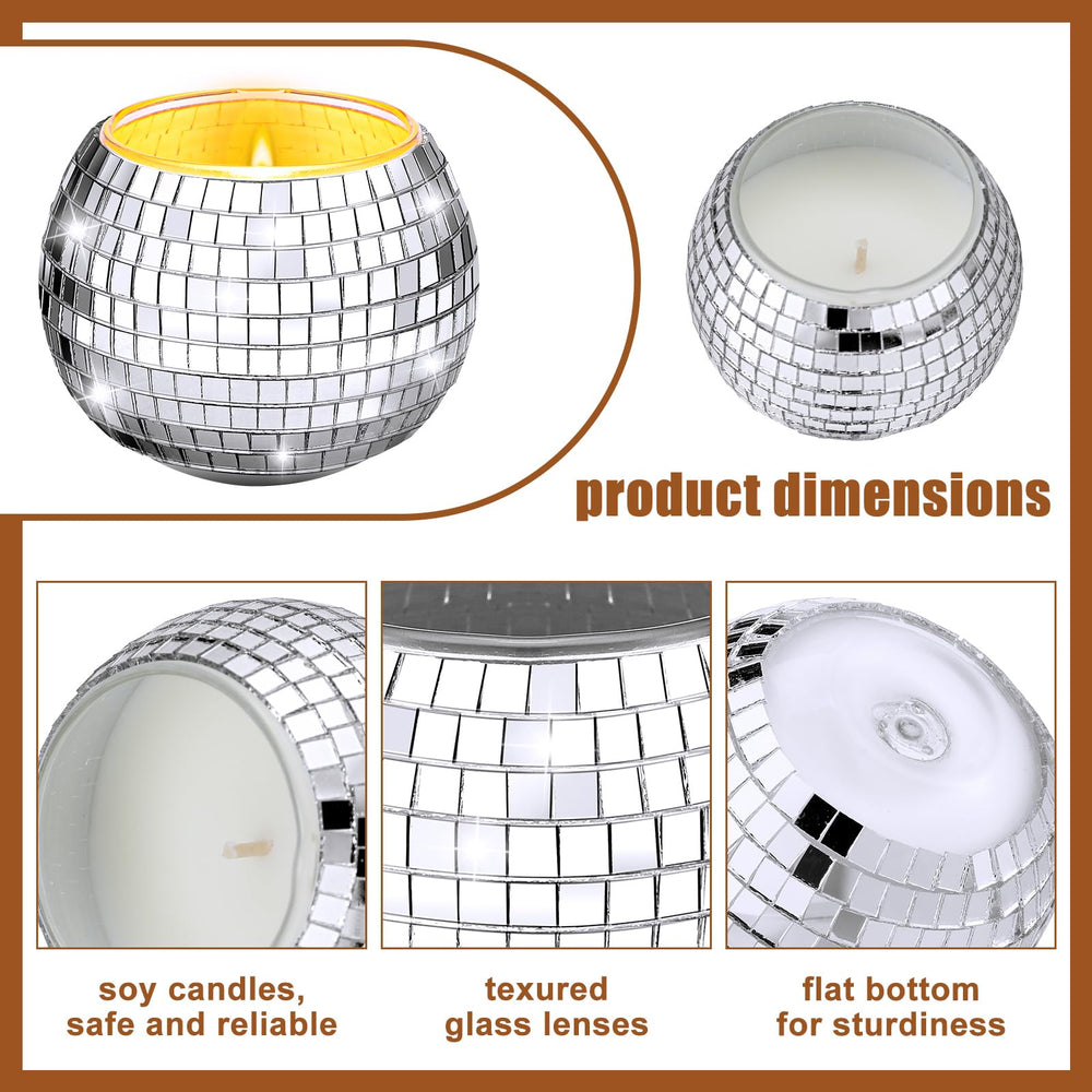 MTLEE scented soy disco ball candle for weddings and celebrations.