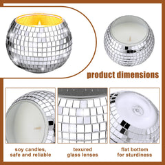 MTLEE scented soy disco ball candle for weddings and celebrations.