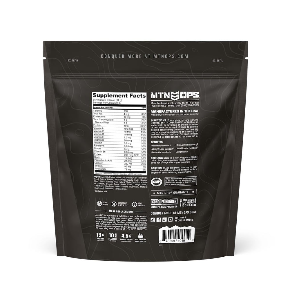 MTN OPS Ammo prepared as a quick meal replacement after training
