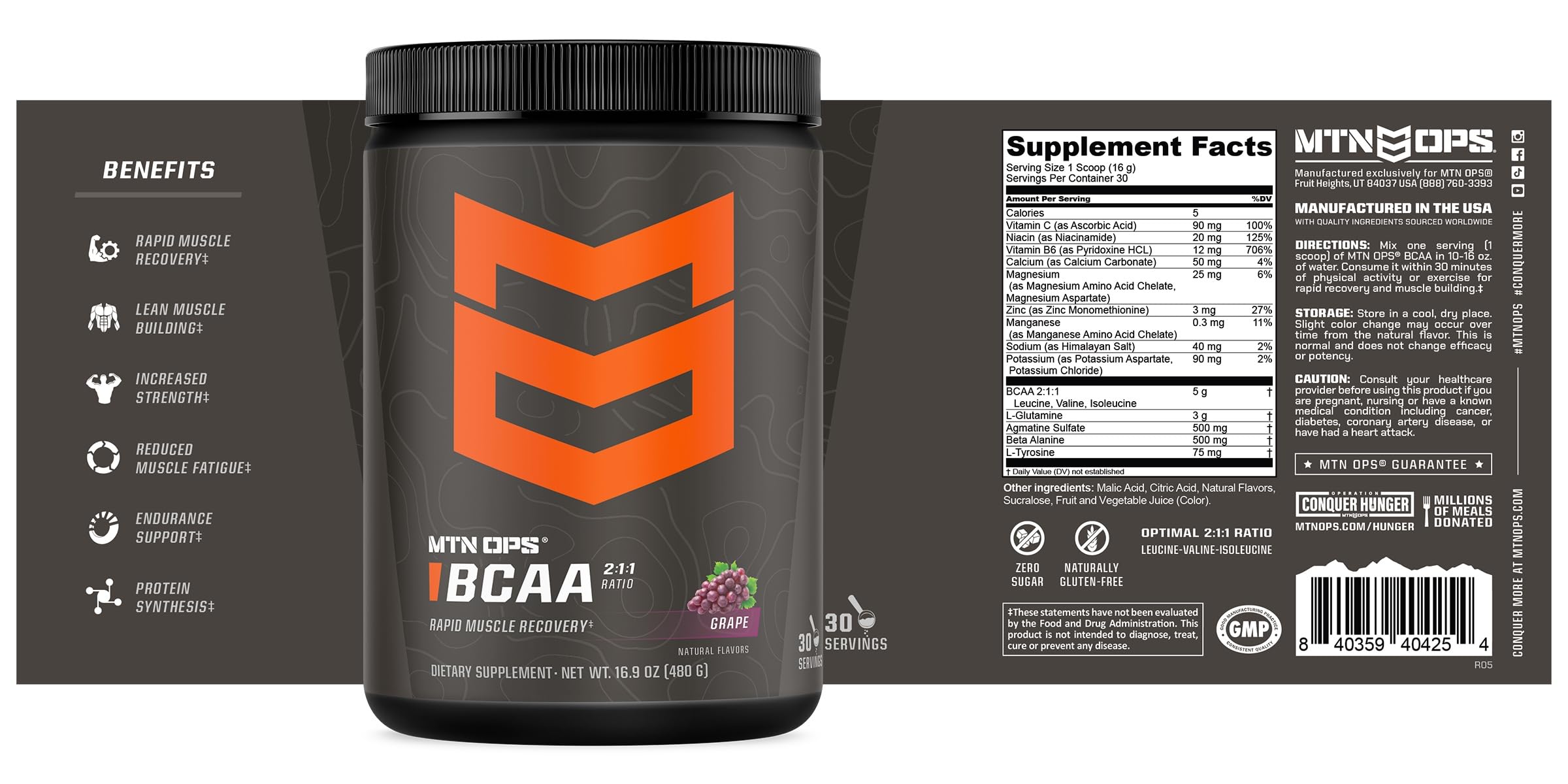 MTN OPS BCAA powder athlete workout scene showing easy mixing and use.