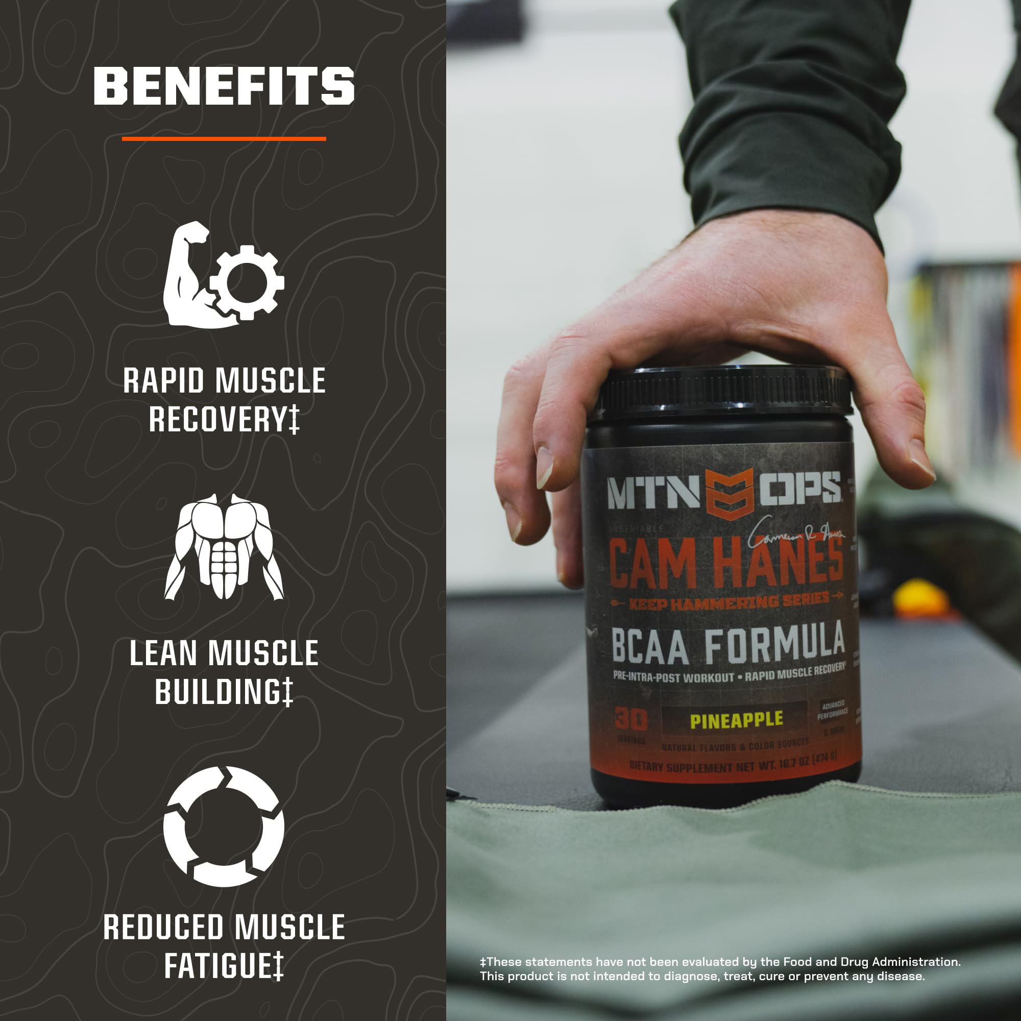 MTN OPS Keep Hammering BCAA being stirred into water for quick intake.