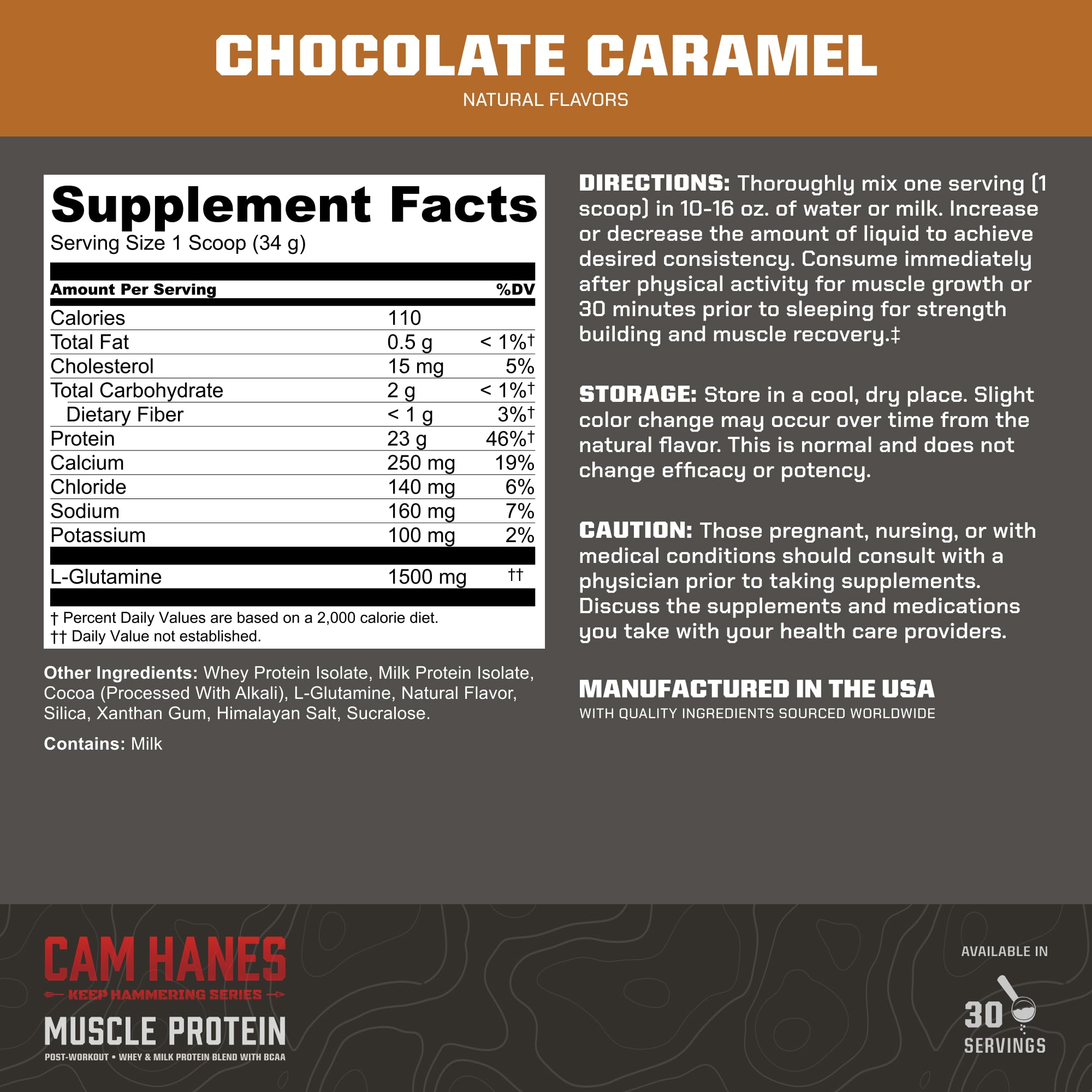 MTN OPS chocolate caramel shake served in a glass after training