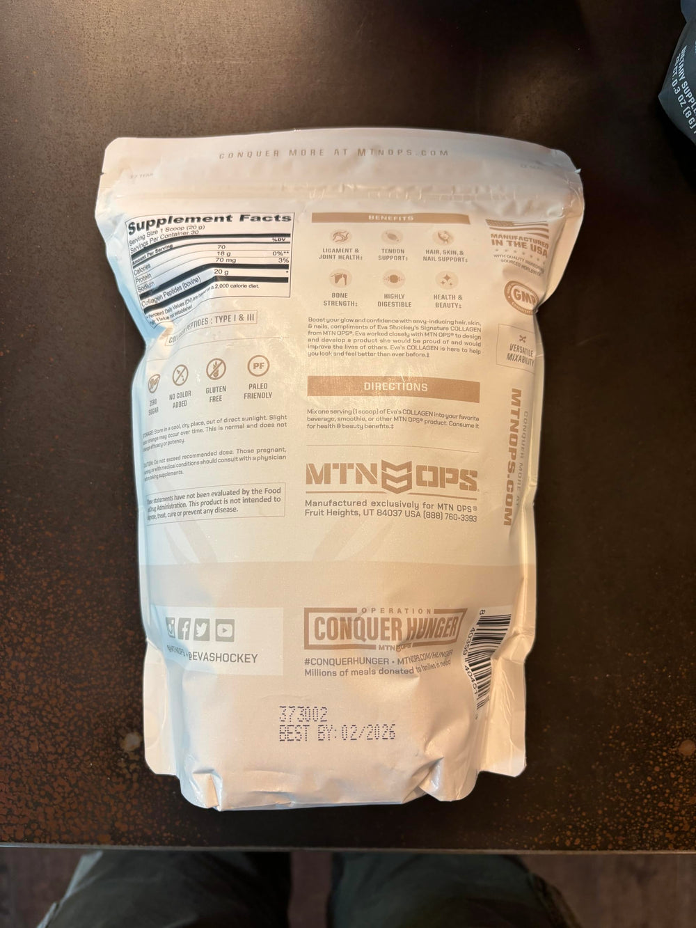 MTN OPS collagen packaging 30 servings designed for daily use.