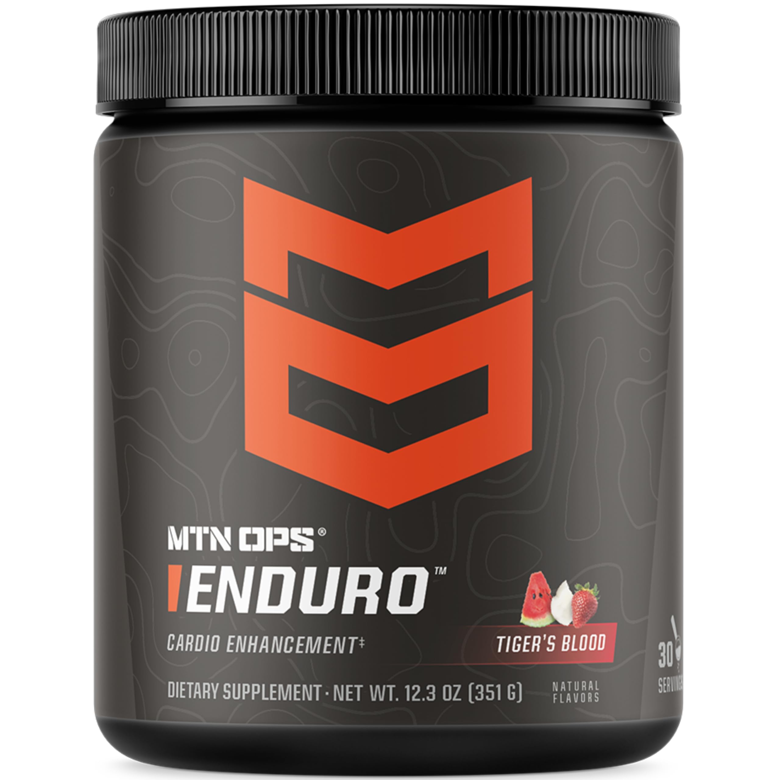 MTN OPS Enduro bottle pour with Tiger's Blood flavor during workout