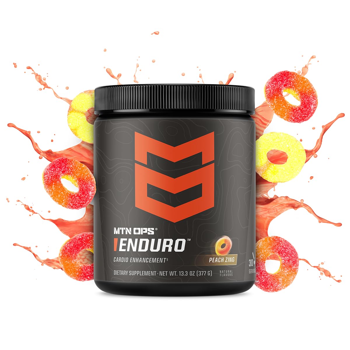 MTN OPS Enduro gluten-free badge displayed on packaging.