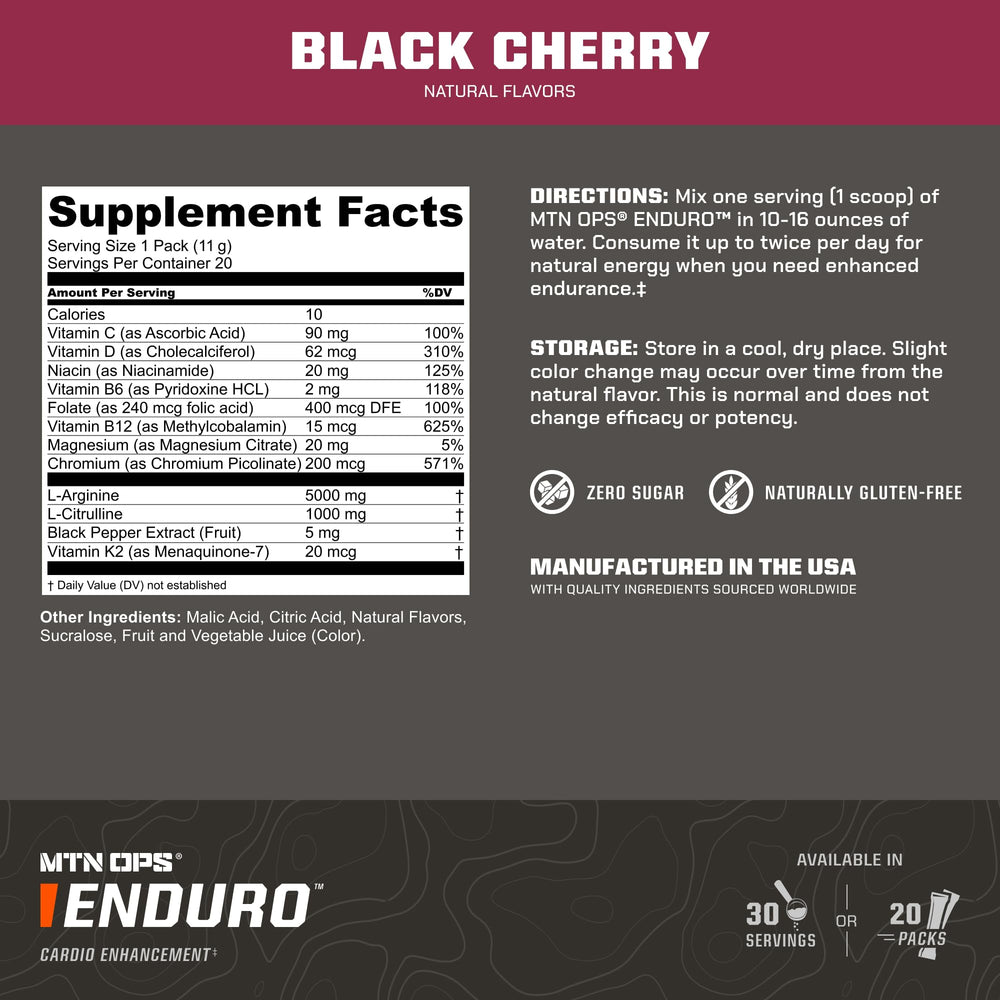 MTN OPS Enduro powder being measured to mix for hydration and endurance.