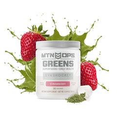 MTN OPS Eva Shockey Signature Super Greens dissolving in water for easy intake.