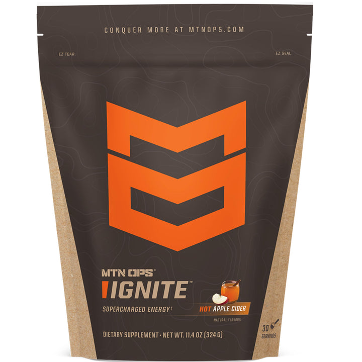 MTN OPS Hot Ignite en taza de café instantáneo para energía sostenida