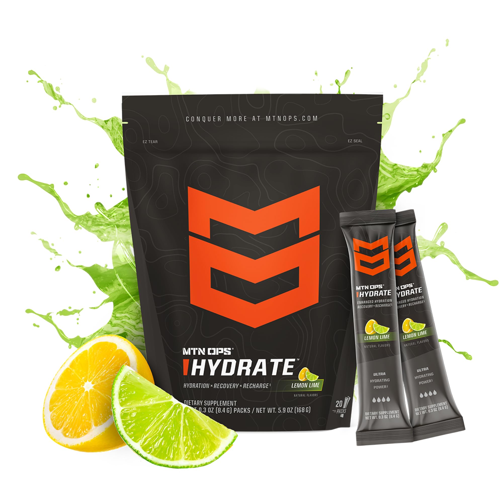 MTN OPS Hydrate on-the-go packets ideal for workouts and travel
