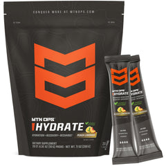 MTN OPS Hydrate powder pack ready for on-the-go hydration and fast electrolyte replenishment.