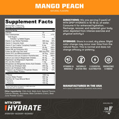 MTN OPS Hydrate scoop with powder ready to mix for fast-absorbing hydration.