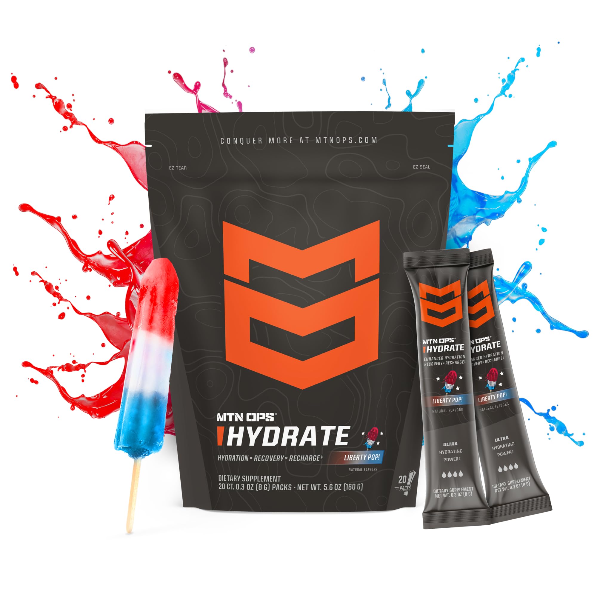 MTN OPS Hydrate single-serving packet ideal for on-the-go electrolyte replenishment