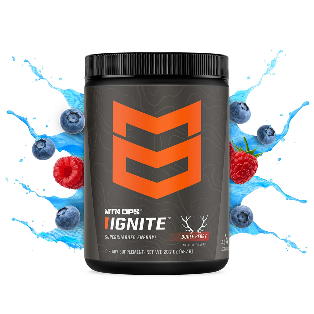 MTN OPS Ignite Energy Drink Scoop emphasizes easy, precise serving.