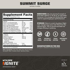 Ignite being poured into water with ice for refreshing focus