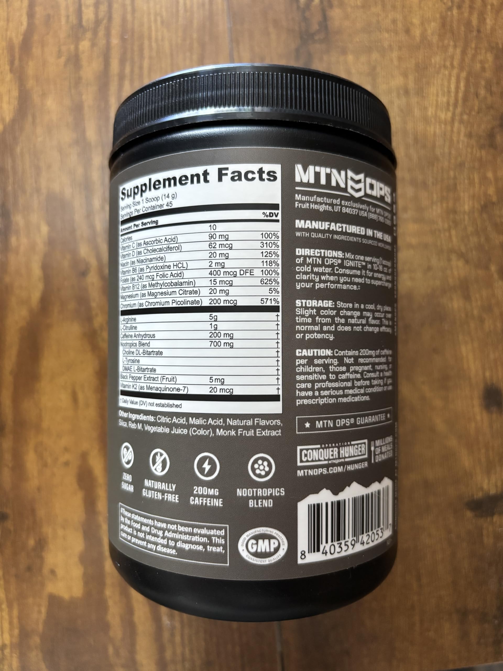 MTN OPS Ignite workout scene illustrating sustained energy and hydration support.