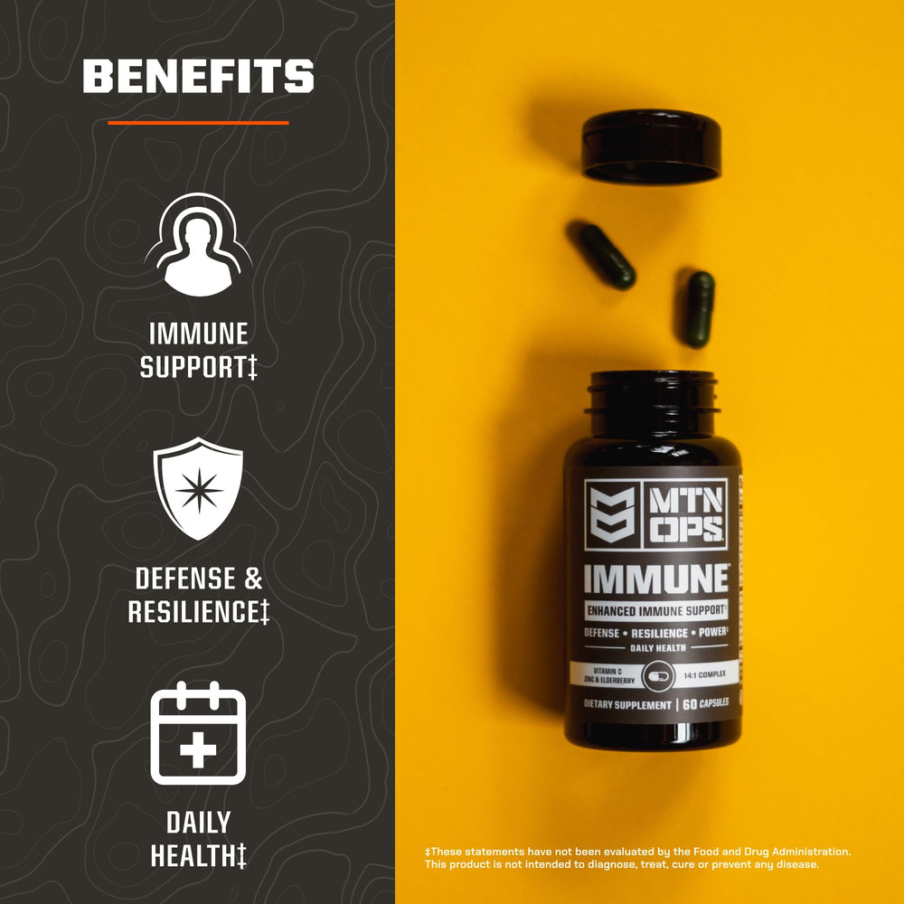 MTN OPS Immune packaging in a daily routine setup.