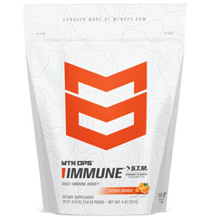 MTN OPS Immune STM sachets ready for travel and on-the-go immune support.