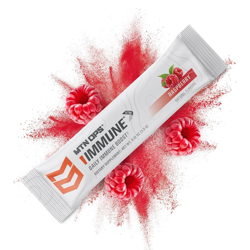 MTN OPS Immune STM compact packaging ideal for gym and office routines.